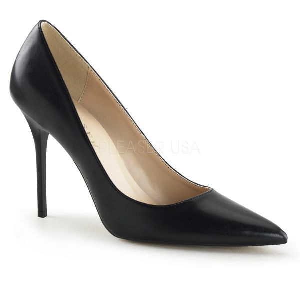 Klassischer Pumps in schwarz Kunstleder mit Stiletto Absatz CLASSIQUE-20